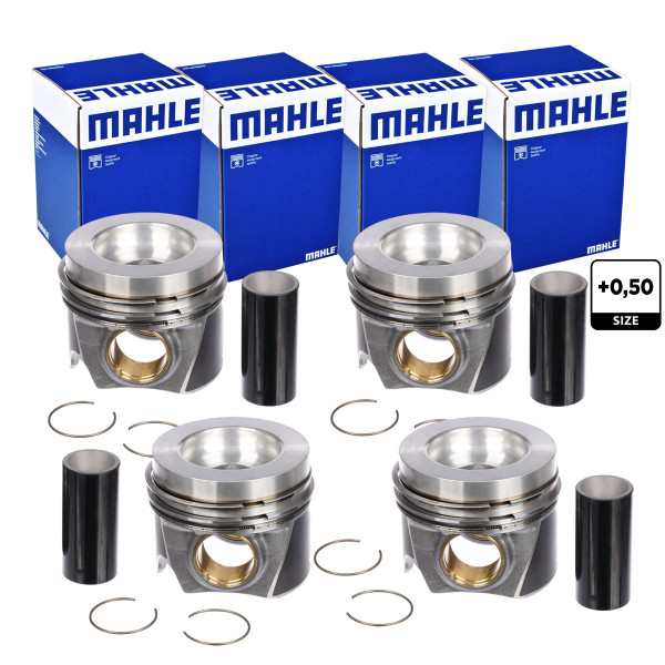 Piston with rings and pin - 028PI00168002VR1 MAHLE