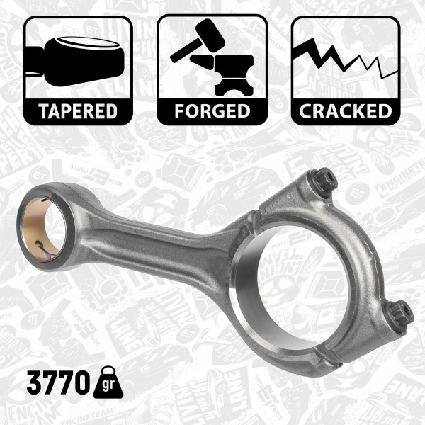 OM0079, Connecting Rod, ET ENGINETEAM, Mercedes-benz Deutz Setra Actros MP4 Antos Arocs Series 11 Agrotron 500 OM 470 903 2014+, 4700300620, 4700300120, 4700300220, 4700300520