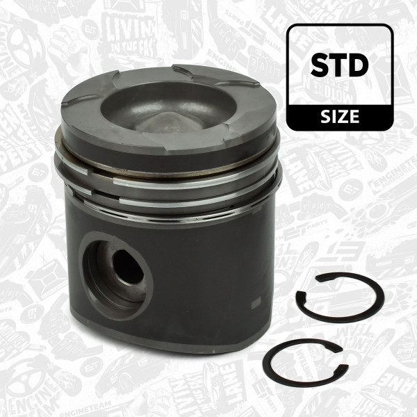 Piston with rings and pin - 99330600 KOLBENSCHMIDT - 51.02511-7389,  51.02511-7385, 51.02500-6031