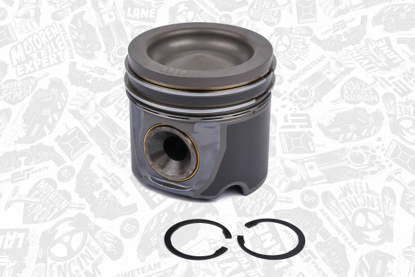 PM001000, Piston with rings and pin, ET ENGINETEAM, Class Case-IH Mercedes-Benz Travego Setra Actros OM501LA* OM502LA* OM521* OM522* OM541* OM542* OM941* OM942* Euro2 Euro3 1996+, 5410300217, 5410300417, 5410301217, 5410301617, 5410302437, 0032300, 010320500000, 40448600, 858210, 87-136000-00, 0052600, 40448601, 87-289600-00, 99378600, 0012300, 5410300437, 5410300737, 5410300837, 5410300937, 5410301037, 5410301137, 5410301817, 5410302237, 5410302317, 5410303037, 5410303237, 5410303617, 5410303817, 5410370301, 858210MEC