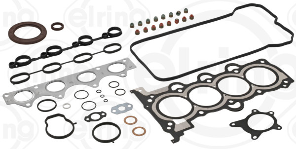 877.191, Full Gasket Kit, engine, ELRING, Hyundai Accent i20/i30/ix20 Kia Carens Ceed Pro Ceed Rio Soul Venga 1,4/1,6/1,6CVVT F4FC* G4FA* G4FC* 2007+, 20910-2BB00, 20910-2BB01, 20910-2BG00, 20910-2BG02, 20910-2BU03, 01-54020-01, 50313200, S40555-00, 01-54020-04, 50313300