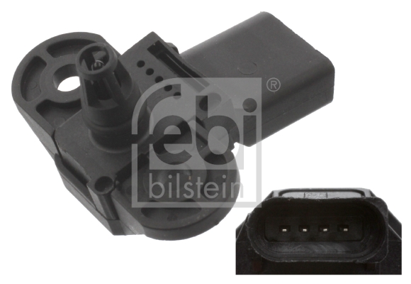Sensor, Ladedruck - FE45079 FEBI BILSTEIN - 03C906051, 03C906051E, 03C906051F