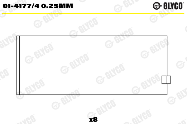 01-4177/4 0.25MM, Ojniční ložisko, Lož.ojn.(PL)set/Cyl.4, GLYCO