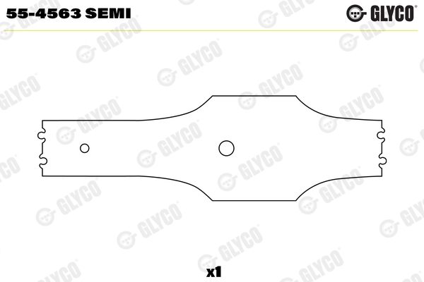 55-4563 SEMI, Lagerbuchse, Pleuel, GLYCO, 51.02405-1057, 51024051057, 55-4563SEMI