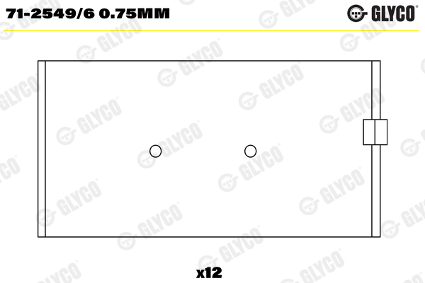 71-2549/6 0.75MM, Connecting Rod Bearing, GLYCO, 3555861203, 3555862803, A3555861203, A3555862803, 001PS10004075, 87737630