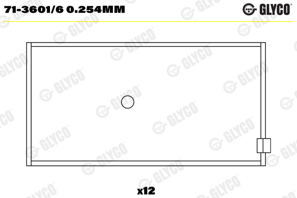 Ojniční ložisko - 71-3601/6 0.254MM GLYCO - 1545311, 270125, 037PS10595025