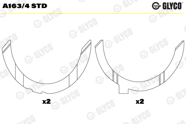 A163/4 STD, Thrust Washer, crankshaft, GLYCO, 2710330062, 2710330162, A2710330062, A2710330162, 79467600