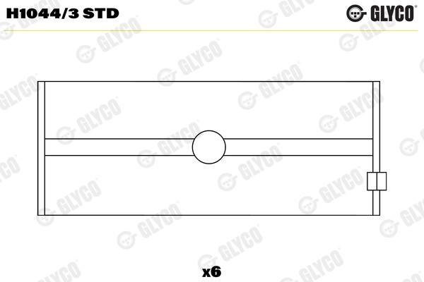 H1044/3 STD, Hlavní ložiska klikového hřídele, Lož.hl.(HL)set/Cyl., GLYCO, 607504920