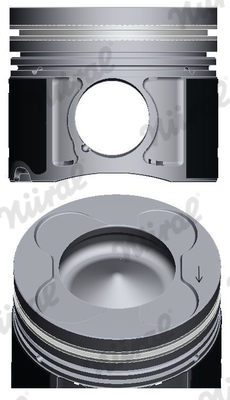 87-103000-10, Piston with rings and pin, NÜRAL, 059107066Q, 0334100, 99777600, 87-103000-10