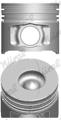 Piston with rings and pin - 87-124000-30 NÜRAL - 71718118, 0101500, 40218600