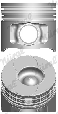 Piston with rings and pin - 87-124008-30 NÜRAL - 0101502, 99724610, A3540670.60MM