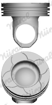 87-135500-10, Piston with rings and pin, NÜRAL, 2096200