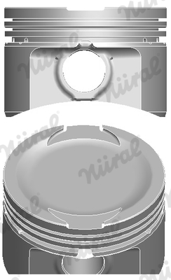 87-138400-40, Piston with rings and pin, NÜRAL, 71715333, 0094100, 24228STD