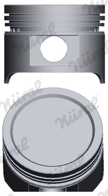Piston with rings and pin - 87-138900-10 NÜRAL - 0401100, 24219STD, 99967600