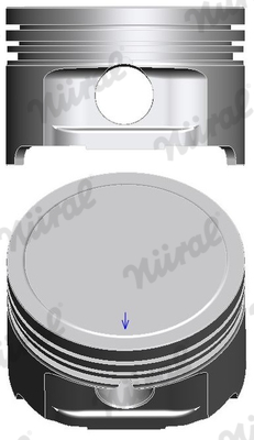 Piston with rings and pin - 87-138900-30 NÜRAL - 0400200, 24225STD