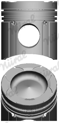 Piston with rings and pin - 87-143800-00 NÜRAL - 51.02511-7346, 2290500, 94846600