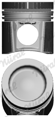 Piston with rings and pin - 87-289300-10 NÜRAL - 9060305217, A9060305217, 0039700