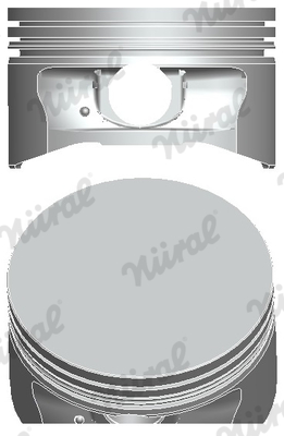 Piston with rings and pin - 87-334300-00 NÜRAL - 0217900, 52005280, 93697600