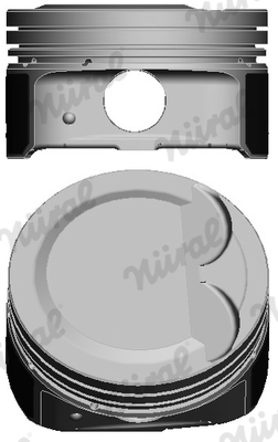 Piston with rings and pin - 87-424800-00 NÜRAL - 230412B101, 23041-2B101, 230412B111