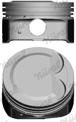 Piston with rings and pin - 87-424807-00 NÜRAL - 230412B101, 23041-2B101, 230412B111