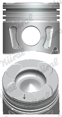 87-425600-00, Piston with rings and pin, NÜRAL, 55197996, 93184171, 011PI00100000, 40659600
