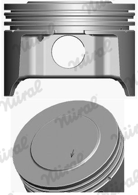 Piston with rings and pin - 87-426107-00 NÜRAL - A350526STD