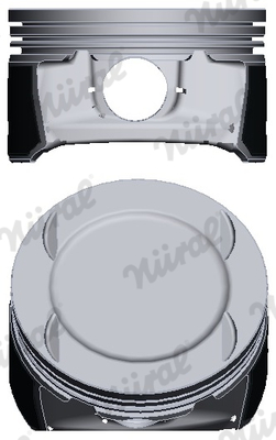 Piston with rings and pin - 87-429500-00 NÜRAL - 55355067, 55355068, 55355069