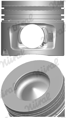 Piston with rings and pin - 87-432200-00 NÜRAL - 11257803033, 081PI00100000, 41493600