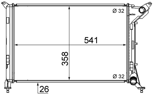 Radiator, engine cooling - CR1470000S MAHLE - 1475552, 17101475552 ...