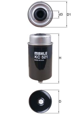 KC521, Fuel Filter, MAHLE, BH429C296AA, BH429C296AB, LR023042, LR029098, LR072610, 170057, ADJ132316, EFF274D, FCL15S