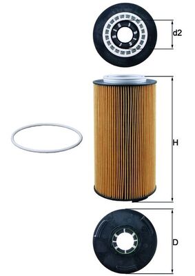 Oil Filter - OX1097D MAHLE - 51.05501-0018, 51055010011, 51055040118
