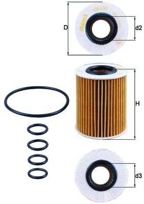 Olejový filtr - OX437D MAHLE - 5650375, 898018448Y, 98018448
