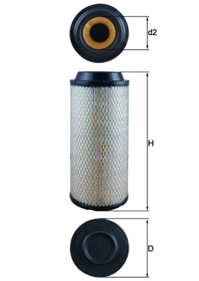 Vzduchový filtr - LX1687 MAHLE - 0009933106, 01319257, 055119