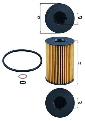 Olejový filtr - OX353/7D MAHLE - 11425A33C42, 11427583220, LR174141