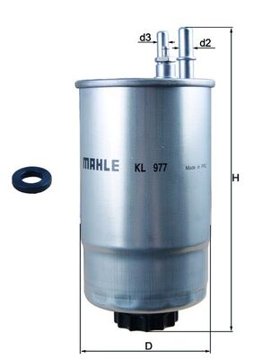 Kraftstofffilter - KL977D MAHLE - 1371439080, 1610192280, 1614157280