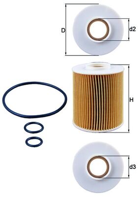 Olejový filtr - OX163/4D MAHLE - 0650300, 15400PLZD00, 8972231870