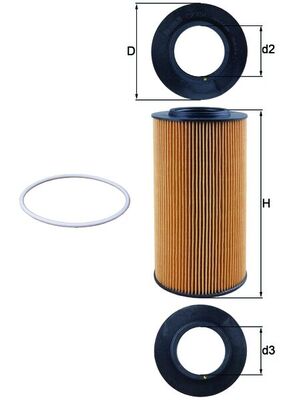 Oil Filter - OX434D MAHLE - 1629393, 41948921, 7424993649