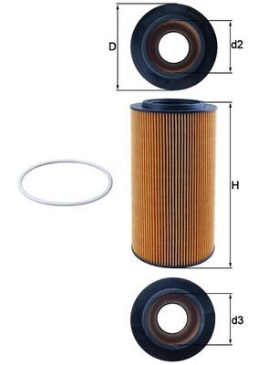 Olejový filtr - OX561D MAHLE - 0120310082, 1397765, 0131506050