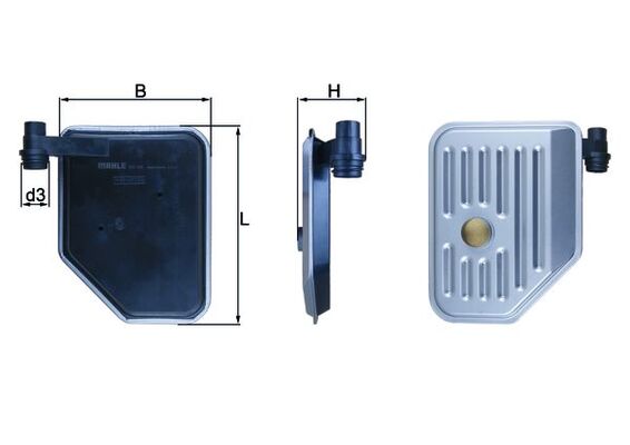 Hydraulic Filter, automatic transmission - HX156 MAHLE - 4632139010, 108851, ADG02125