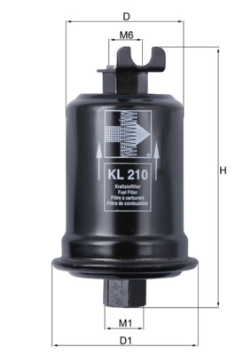 Fuel Filter - KL210 MAHLE - 2330019115, 2330087724, 25121602