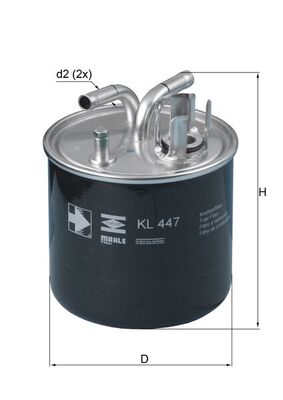 Palivový filtr - KL447 MAHLE - 057127401G, 057127435C, 057127435E