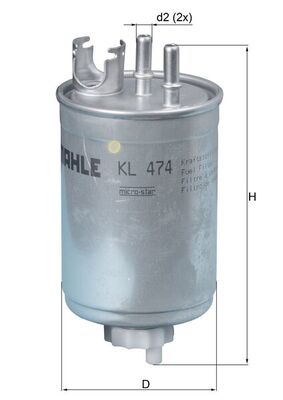 Kraftstofffilter - KL474 MAHLE - 0000071771373, 46531688, 46737091