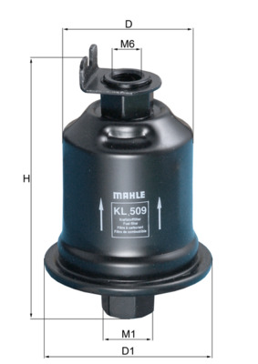 Fuel Filter - KL509 MAHLE - 2330079495, MR204132, 3159200