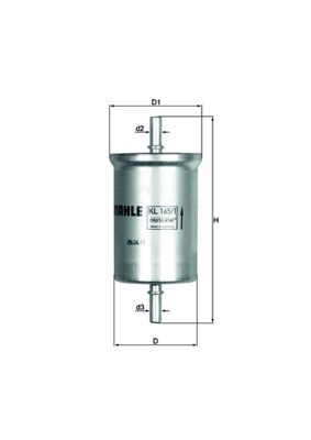Palivový filtr - KL165/1 MAHLE - 4514770001, A4514770001, 108998