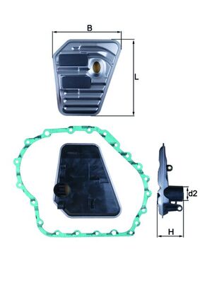 Hydraulický filtr, automatická převodovka - HX167D MAHLE - 01J301463A, 01J301517D, 170014