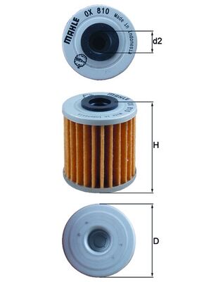 Olejový filtr - OX810 MAHLE - 1651035G00, 520100001, K520100001