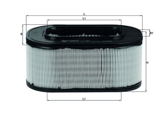 Luftfilter - LX558 MAHLE - 6030940202, 6030940204, A6030940202
