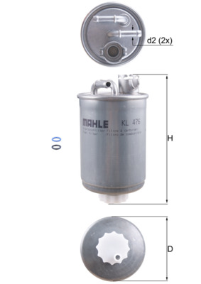 Kraftstofffilter - KL476D MAHLE - 1118642, 7M0127401A, 1120224