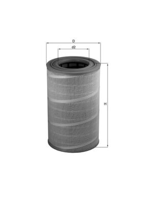 Vzduchový filtr - LX612 MAHLE - 81083040083, 81083040094, 81083040097