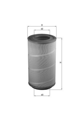 Vzduchový filtr - LX1025 MAHLE - 1295090, 1517738, 203104030